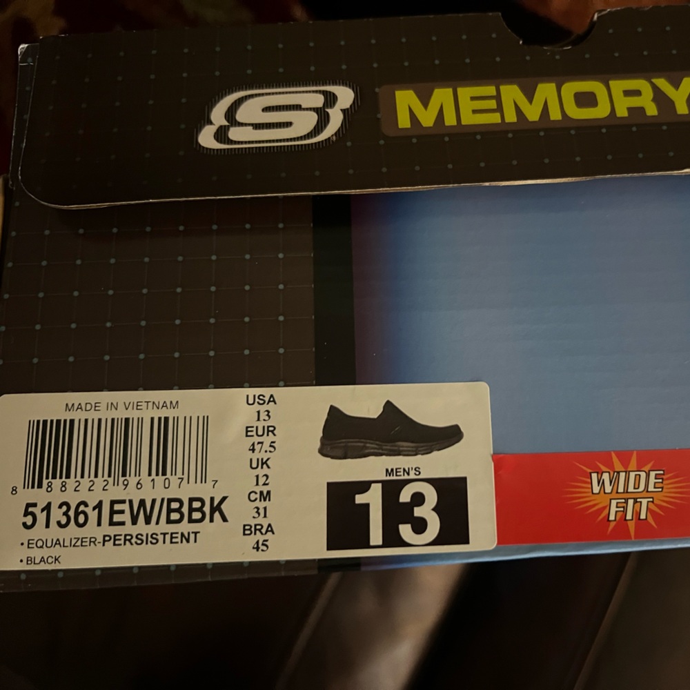 Skechers Sport with Memory Foam Sport Equalizer 13 Wide Fit NIB - Picture 3 of 3